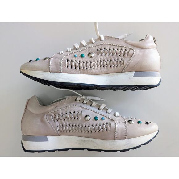 Free People Collection Orbit Embellished Platform Sneakers Beaded Women’s Sz 8.5 - Picture 7 of 10